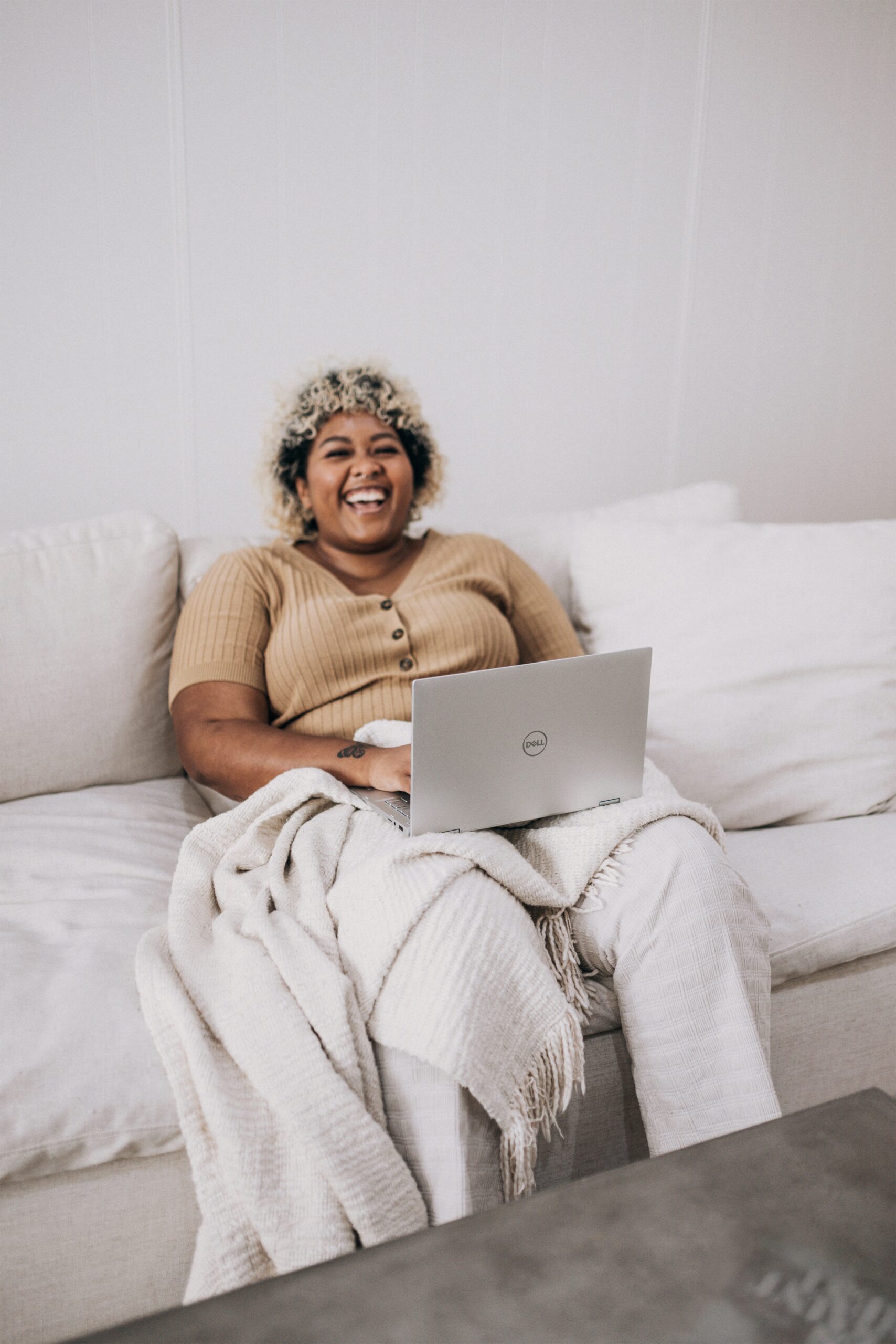 Client attending a secure online trauma therapy session from home in Ontario